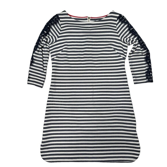 Eliza J Striped Back Zip Sheath Dress - Picture 1 of 12